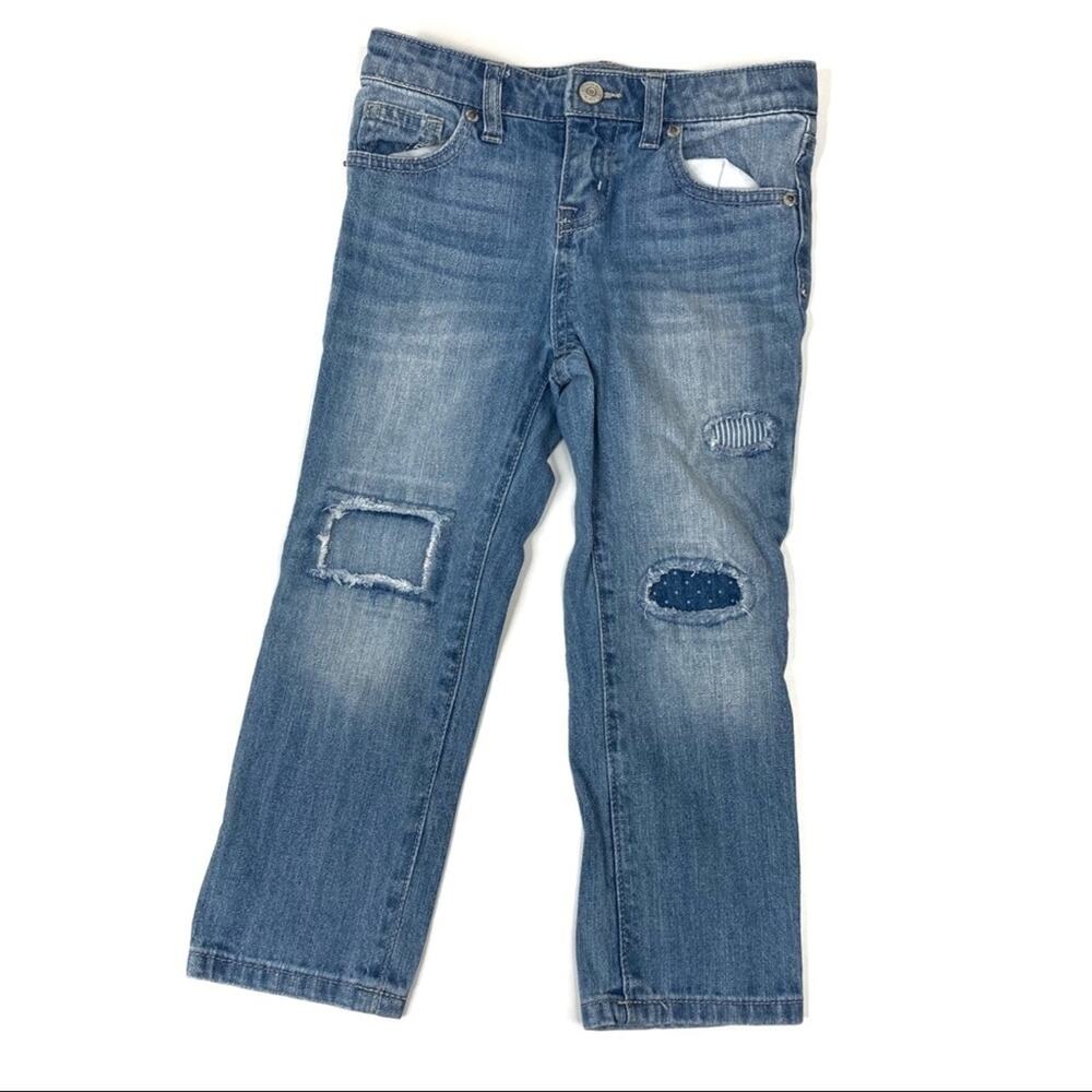 3/$30 Cherokee | Kid's Boyfriend Crop Distressed Cotton Jeans Size 5